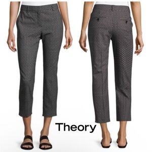 Theory Treeca 2 Tile Geo Printed Wool Crop Pants Size 0
